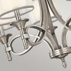 Żyrandol Lacey 5 źródeł światła antyczny pewter biały okrągły klosz klasyczny minimalistyczny KL-LACEY5-AP KICHLER